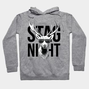 Stag Night Cool Bachelor Party Design Hoodie